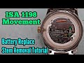 How To Remove Stem and Battery Replace on a ISA 1198 Movement