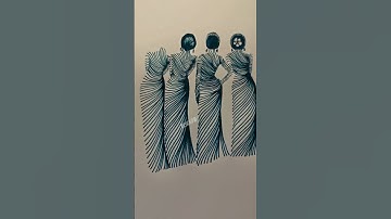 Simple ink painting technique! You can also draw a variety of beauties! #DailyArt #JustDrawIt