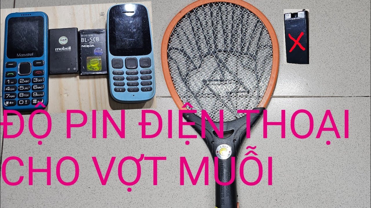 ĐỘ PIN ĐIỆN THOẠI CHO VỢT MUỖI