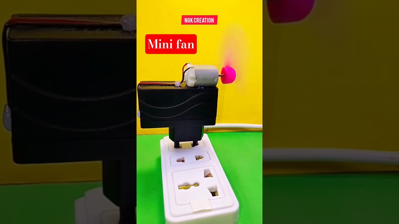 DIY Mini DC Motor Generator |   Fan Powered! ⚡🔋 #Shorts