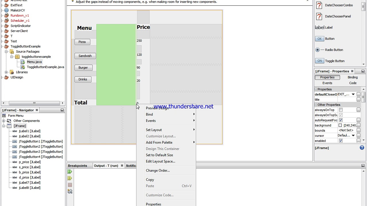 5 Java Swing jToggoleButton Example using netbeans - YouTube