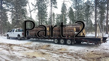 4k HD: Part 2 Loading massive logs for lumber. By yourself.