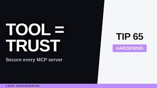 MCP Server Security: Treat Tools Like Supply Chain Update