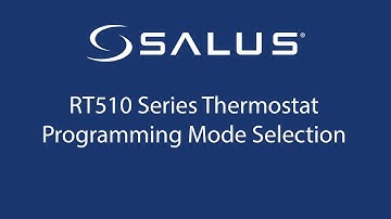 RT510 Series Thermostat - Programming Mode Selection