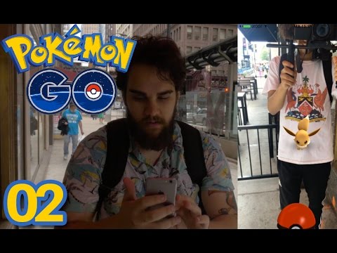 Let's Play Pokemon GO Part 2 I CAUGHT AN EEVEE