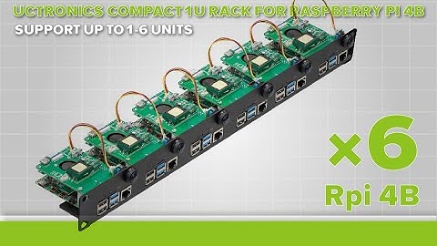 UCTRONICS Compact 1U Rack with PoE Functionality for Raspberry Pi 4B