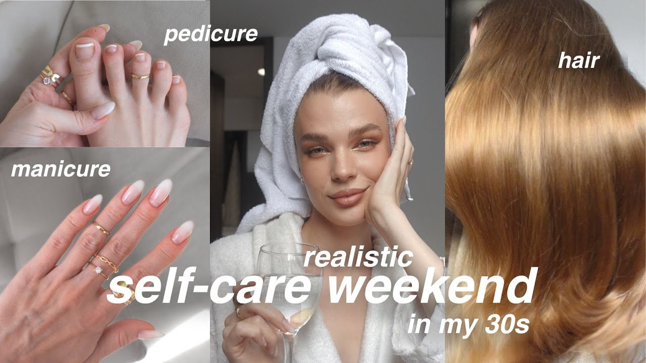 getting my nails done and testing hair gloss technique