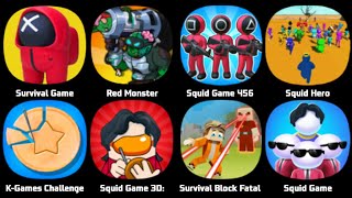 Survival Game, Impostor Squid, 456 Squid Game, Squid Superhero, Squid Game 3D, Survival Challenge