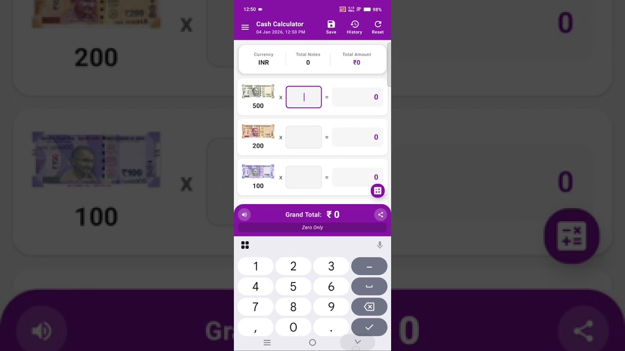 Cash calculator Money counter 