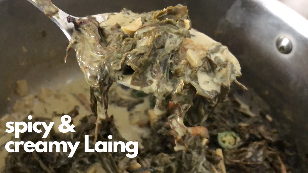 Ganito pala magluto ng masarap na Laing| Yummy & Creamy Laing Recipe| Taro Leaves in Coconut Milk
