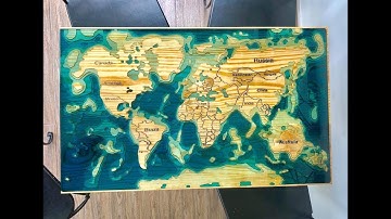 HOW TO MAKE WOOD EPOXY RESIN COFFEE TABLE - CNC WORLD MAP