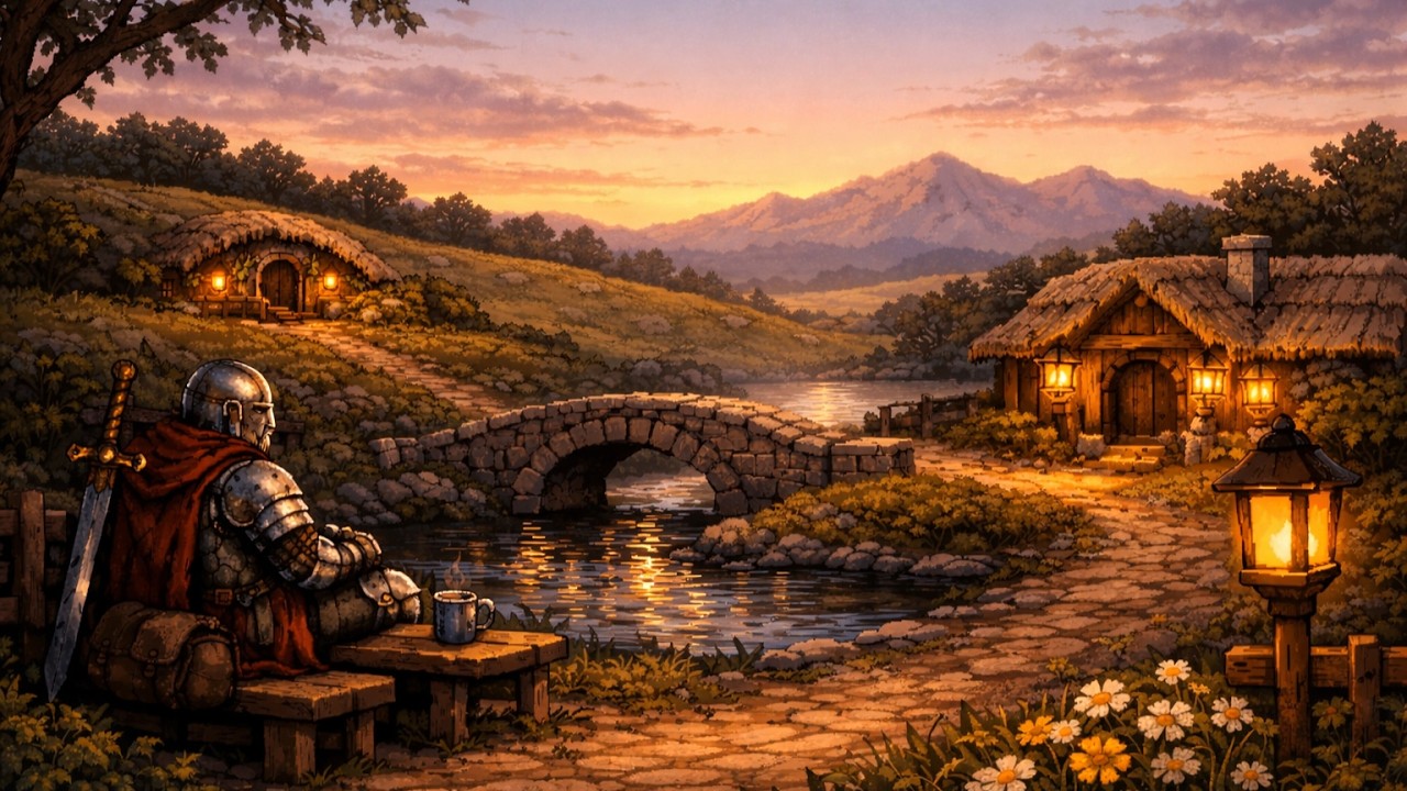 The lone Knight in the Shire | Calming medieval fantasy ambience - YouTube