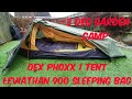 OEX Phoxx 1 Tent and Leviathan 900 Sleeping Bag review - sub zero garden camp