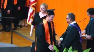 Dylan's High School Graduation - getting his diploma 2016