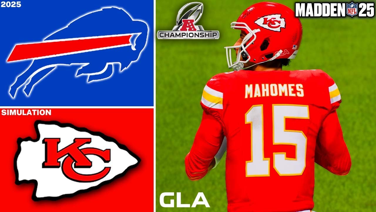 Chiefs vs. Bills | AFC Championship Simulation | Patrick Mahomes | Madden 25 Gameplay