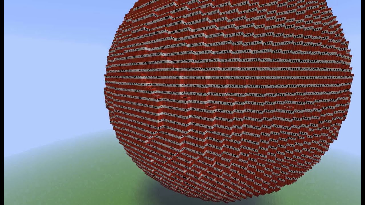 boule de TNT minecraft bombe nucléaire - YouTube