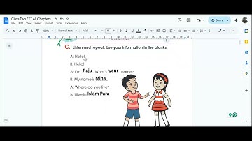 Class Two English | Unit-1 Lesson-1 Greetings Page 2,3