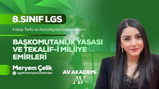 Av Yayınları 8. Sınıf İnkılap Tarihi Konu Anlatımı Başkomutanlık Yasası Ve Tekâlif - I Milliye