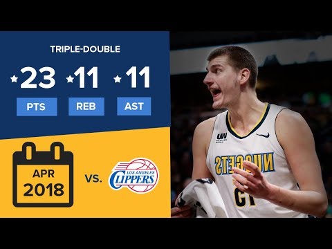 (07.04.2018) Nikola Jokic´s TRIPLE-DOUBLE 23 pts, 11 reb, 11