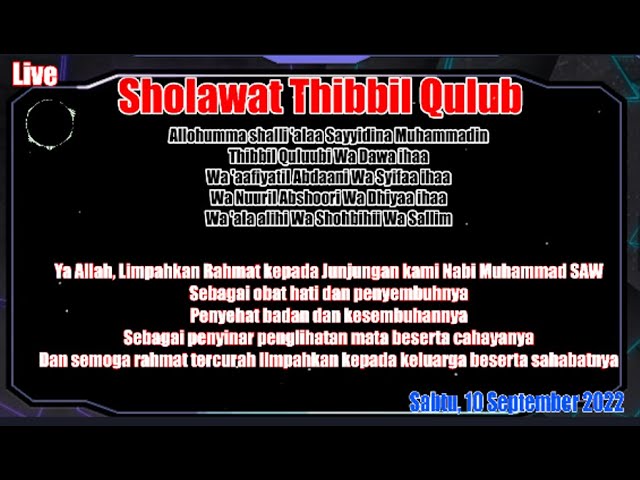 Sholawat Thibbil Qulub Merdu Full 1 Jam | Sabtu, 10 September 2022 class=