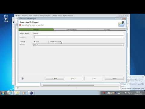 PHPアプリケーションの作成（Eclipse 3.7.2, Windows）