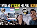 Thailand  student girl helping indian  bangkok to pattaya 