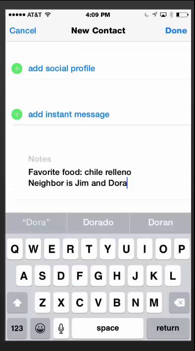 phone contact list