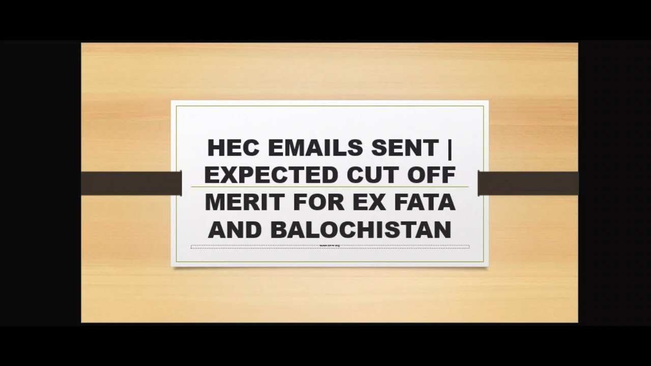 HEC SENT EMAILS CUT OFF MERIT FOR MBBS BDS SEATS MDCAT 2023 PMDC