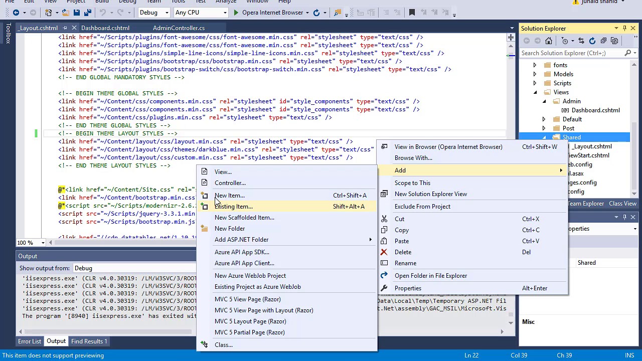 150 ASP .NET MVC - Create Admin Controller and Dashboard View to ...