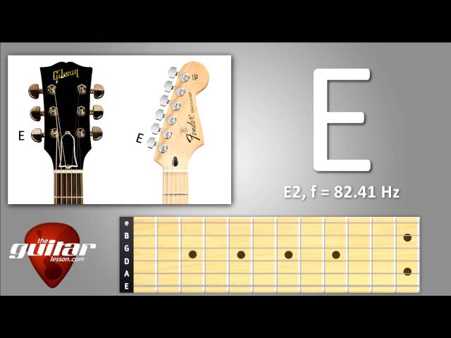 Low E string standard guitar tuning (6th string) class=