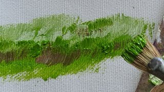 [유화그리기]잔디밭 표현(팬붓사용)