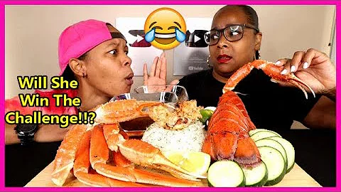 TRY NOT TO EAT BLOVES NEW GARLIC BUTTER SAUCE SEAFOOD BOIL CHALLENGE!!