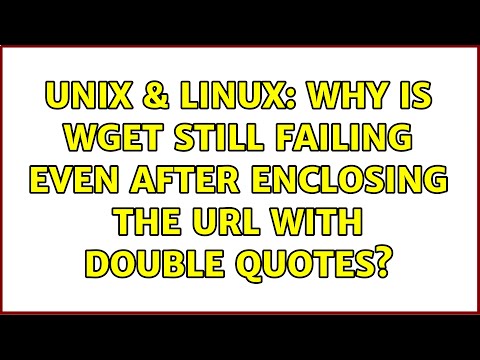 Unix & Linux: Why is wget still failing even after enclosing the URL with double quotes?