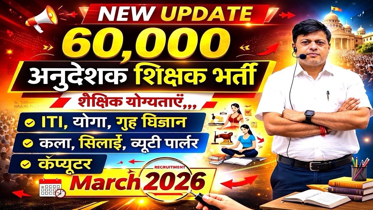 अनुदेशक शिक्षक भर्ती 2026शैक्षिक योग्यता👍Complete Detail Instructor Vacancy How To Apply Eligibility