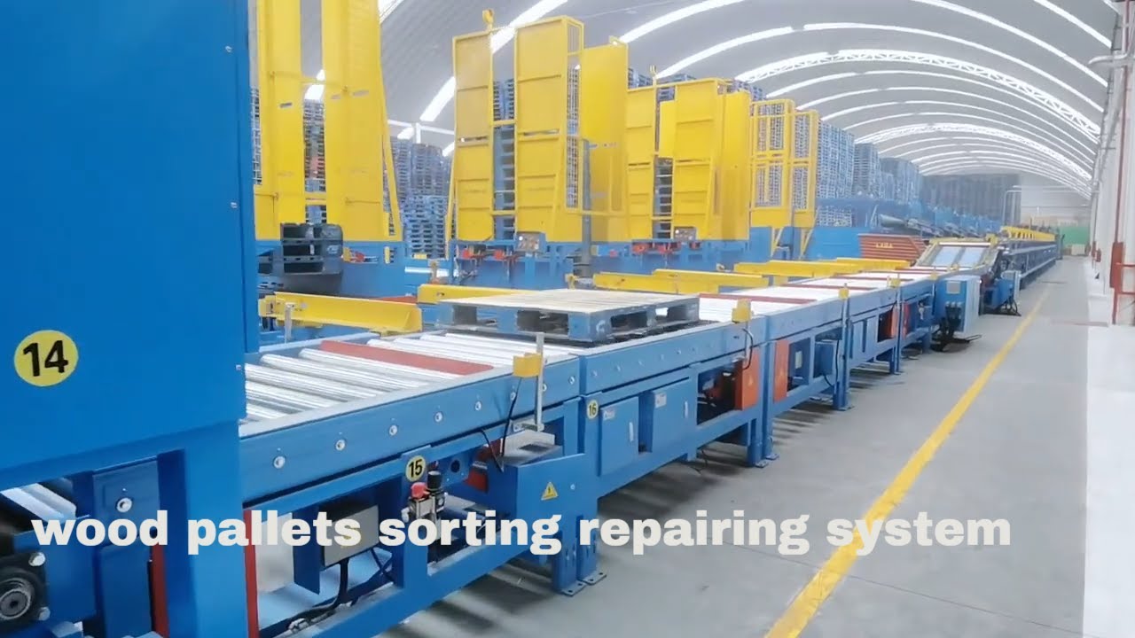 SF5000 wooden pallet sorting repairing system pallet repair pallet sort