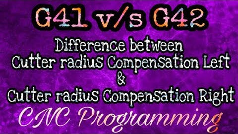 cutter Radius compensation | Difference between G41 and G42 | cnc programming in hindi.