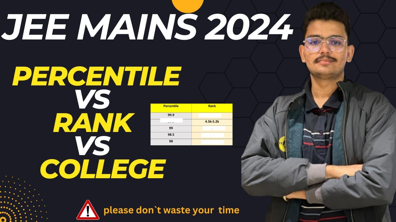 Percentile vs Rank vs College jee mains 2024 #jeemains #jeemains2024 # ...