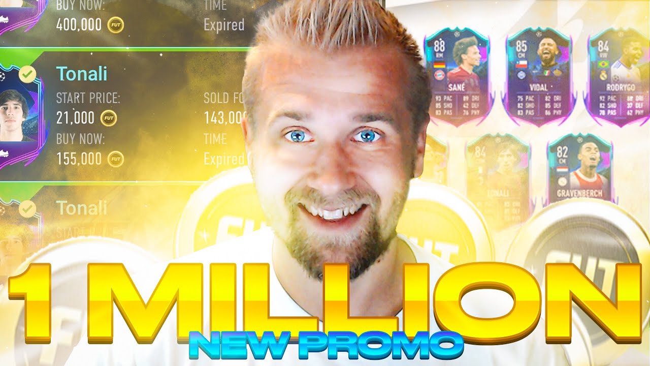 How I made 1 MILLION coins trading NEW PROMO CARDS in FIFA 22!