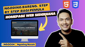 Ngoding untuk pemula membuat HOMEPAGE WEBSITE sederhana menggunakan HTML dan CSS.