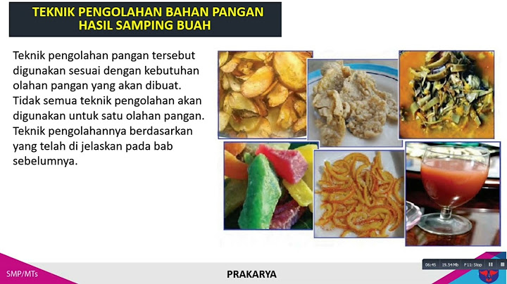 Kegiatan yang tidak dapat dilakukan dalam pemanfaatan hasil samping buah adalah