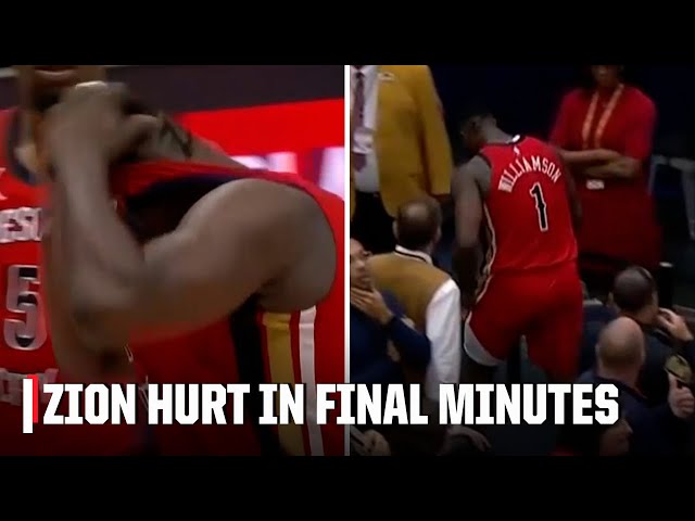 Zion Williamson grimaces in pain, heads to locker room in final minutes of Lakers vs. Pelicans