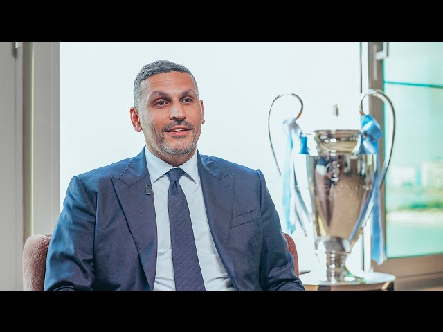 Chairman Khaldoon Al Mubarak 2023 Interview | Summer Tour, Statues, Etihad Stadium & More | Part 2/2 class=