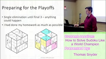 SudokuCon 2025: How to Solve Sudoku Like a World Champion
