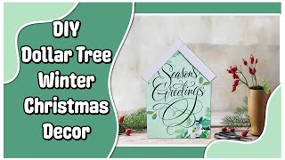 Easy DIY Seasons Greetings Winter Decor | Christmas Crafts Ideas 2022 | Easy Dollar Tree DIY
