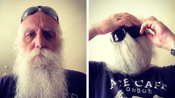 Biker Creates Face Mask Using Beard