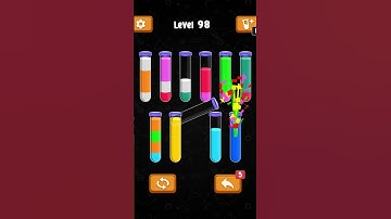 Sort Water 3D Sort Color Puzzle Level 98  [AmazonApps] #shorts #complete #level  #walkthroughs