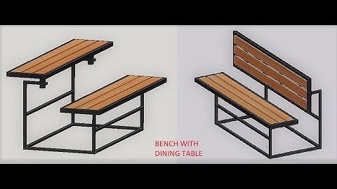 HOW TO MAKE A SIMPLE FOLDING TABLE WITH BENCH DESIGN STEP BY STEP IN SOLIDWORKS #subscribers