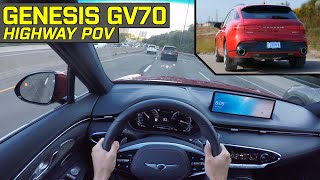 Almost Self-Driving! -  2022 GENESIS GV70 Highway Driving Assist / Lane Keep Assist POV Test Drive