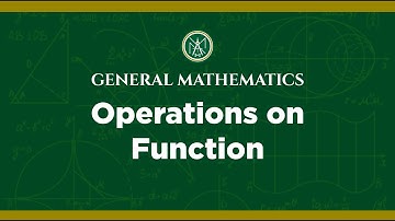 Lesson 2: Operations on Function