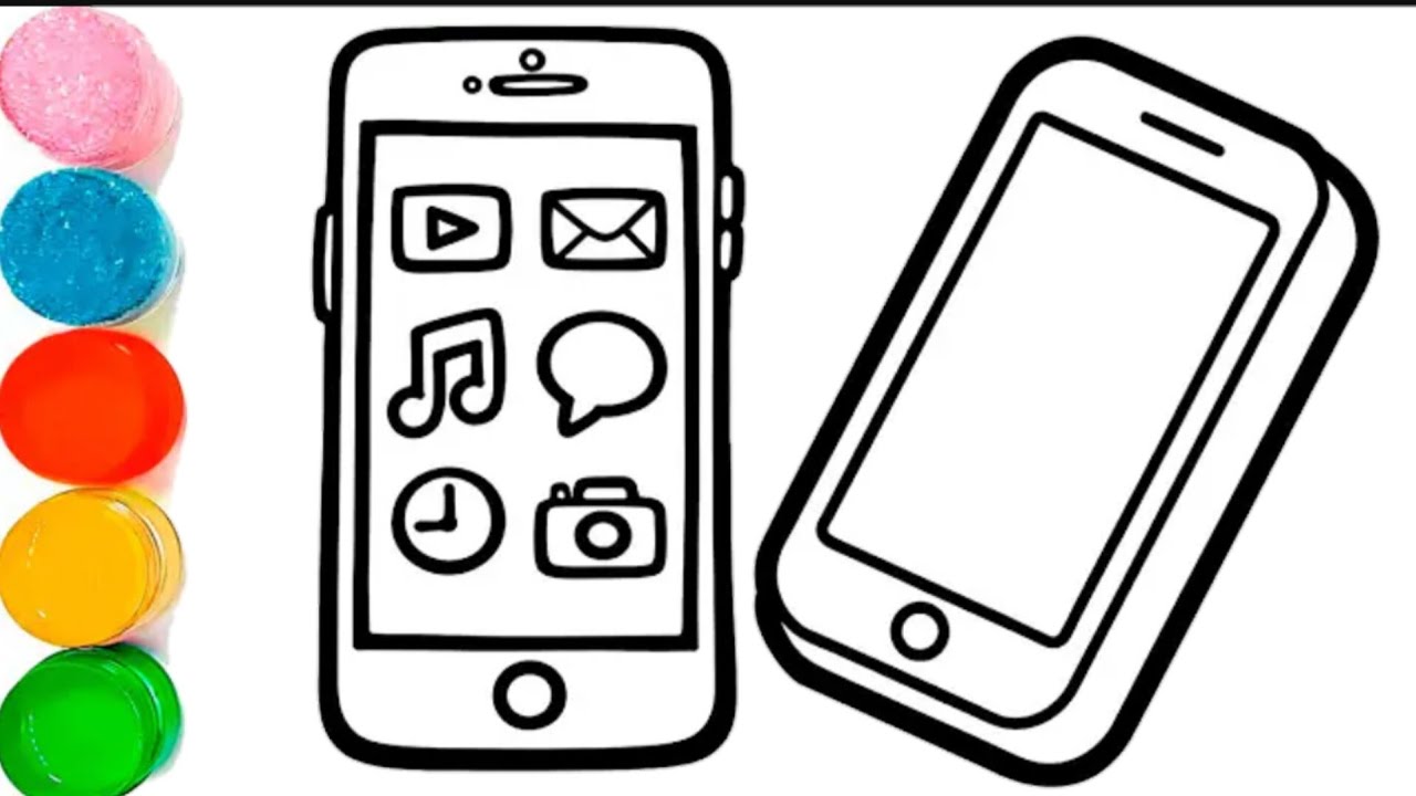 Easy mobile drawing for kids|Mobile drawing for kids|Learn colors - YouTube